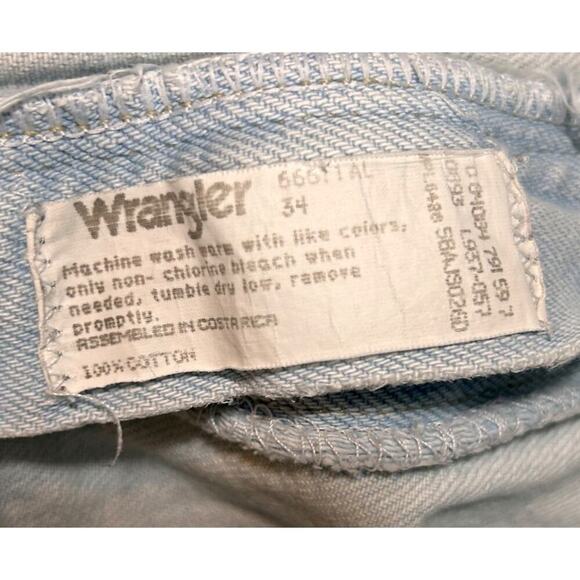 Normcore High Rise Wrangler 6" Inseam Light Wash Jort Style 34" Waist - Picture 4 of 6